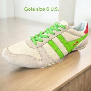Gola Womer Sneakers Size 6 U.S. New  Nylon with Suede Trim